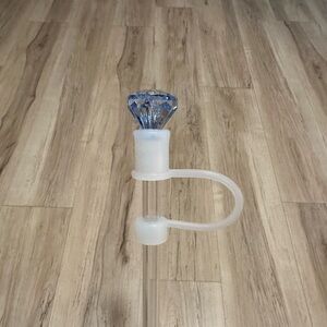 Crystal Blue Diamond Straw Topper